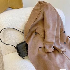 Sandro Dalma Double Faced Wool Blend coat